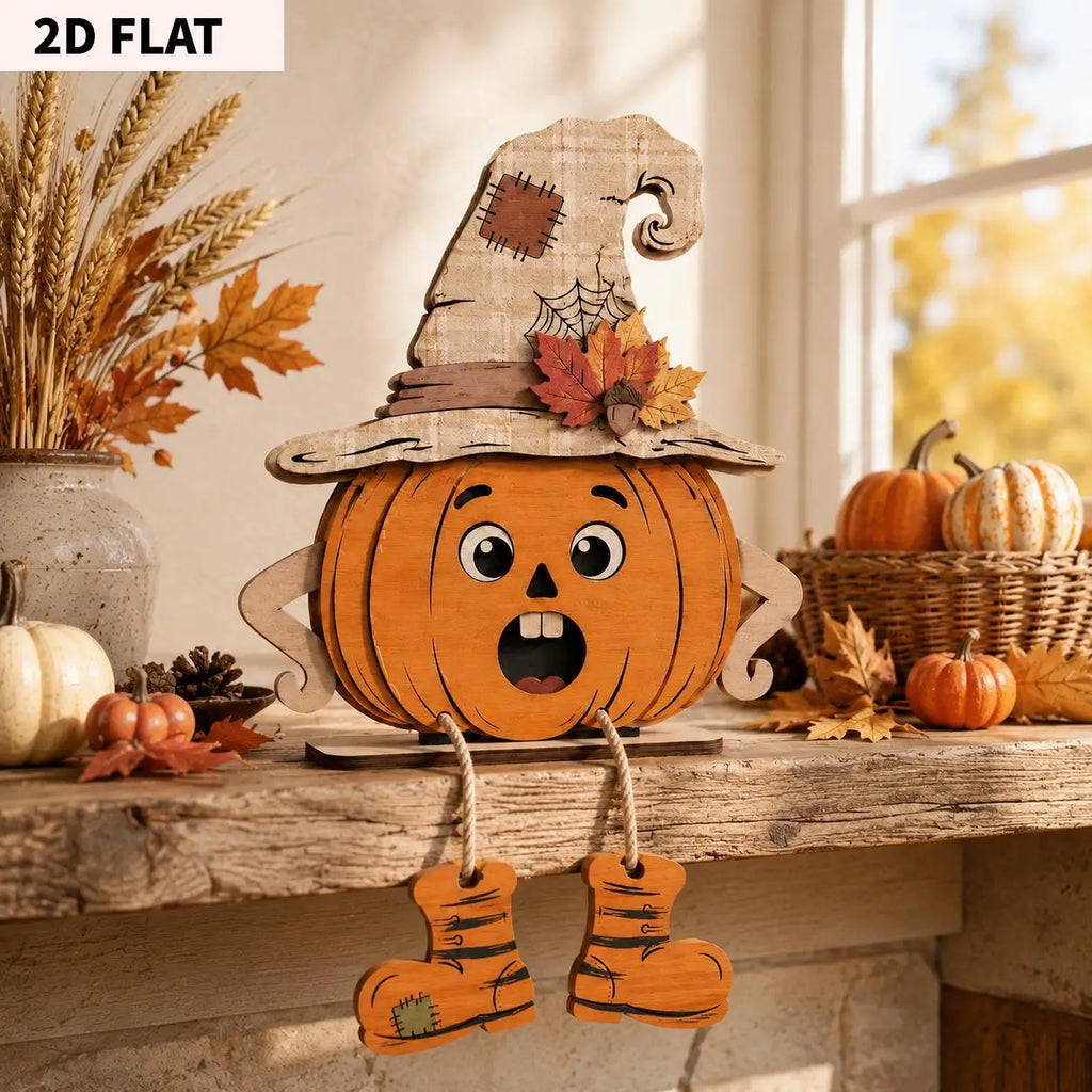 2D Flat, Halloween Decor Autumn Wooden Decorative Plaques, Thanksgiving, Wall Decor, Party Decorations, Desktop Decor