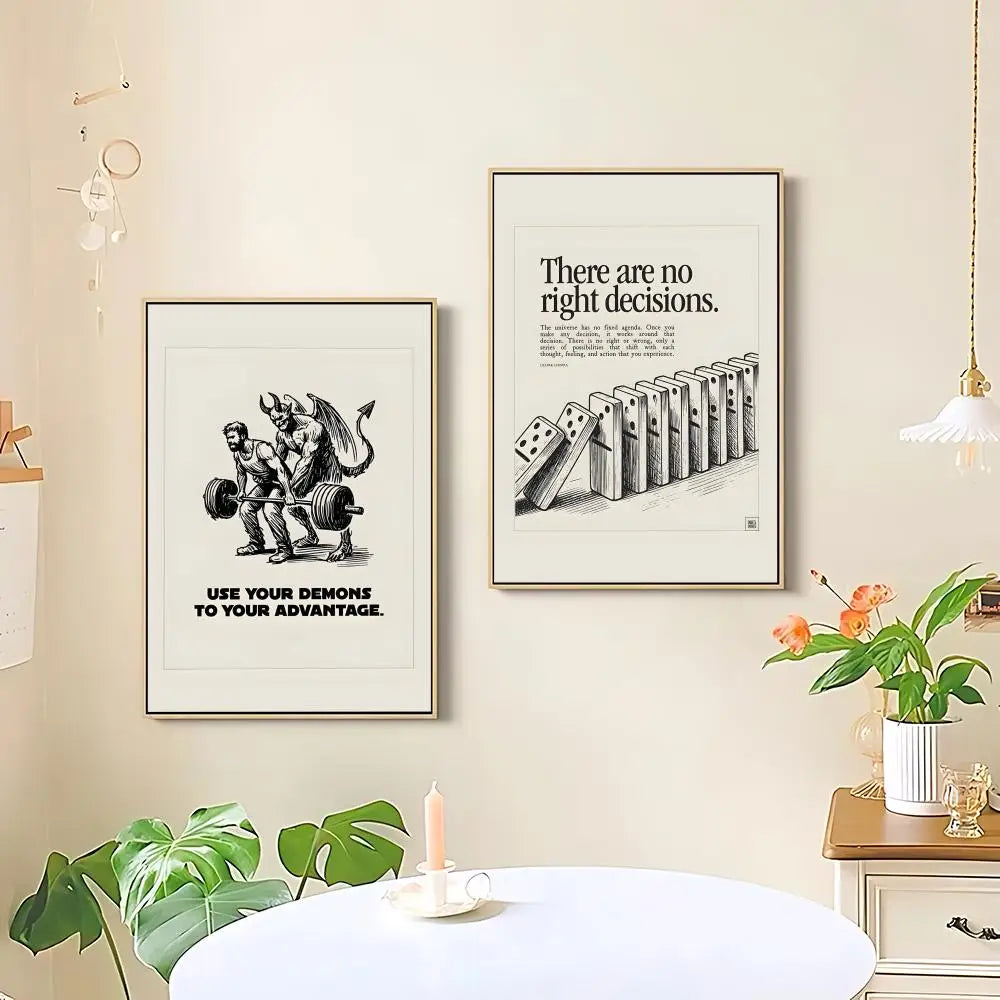 Home decor Life attitude quotes Poster HD art sticky wall waterproof home living room bedroom bar aesthetic decoration