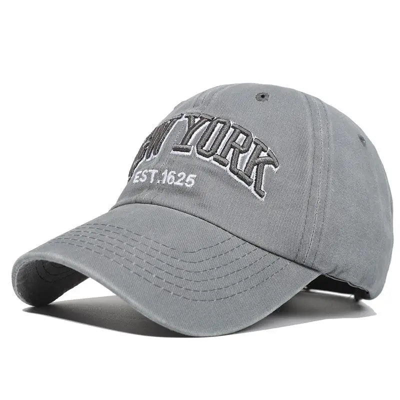Fashion NEW YORK Embroidery Baseball Caps Outdoor Casual Adult Sun Hats Hip Hop Hat Sports Golf Caps Water Wash Snapback Hats