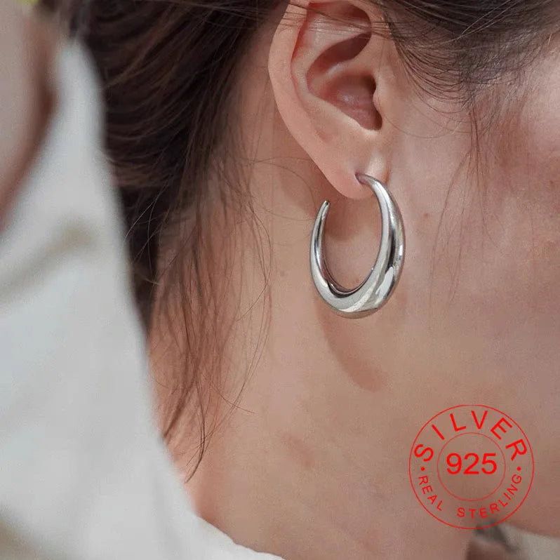 BF CLUB Silver Color Shinning Gold Circle Earrings For Women Sexy Girl Fashion Trendy Jewelry Gift Party Wedding pendientes