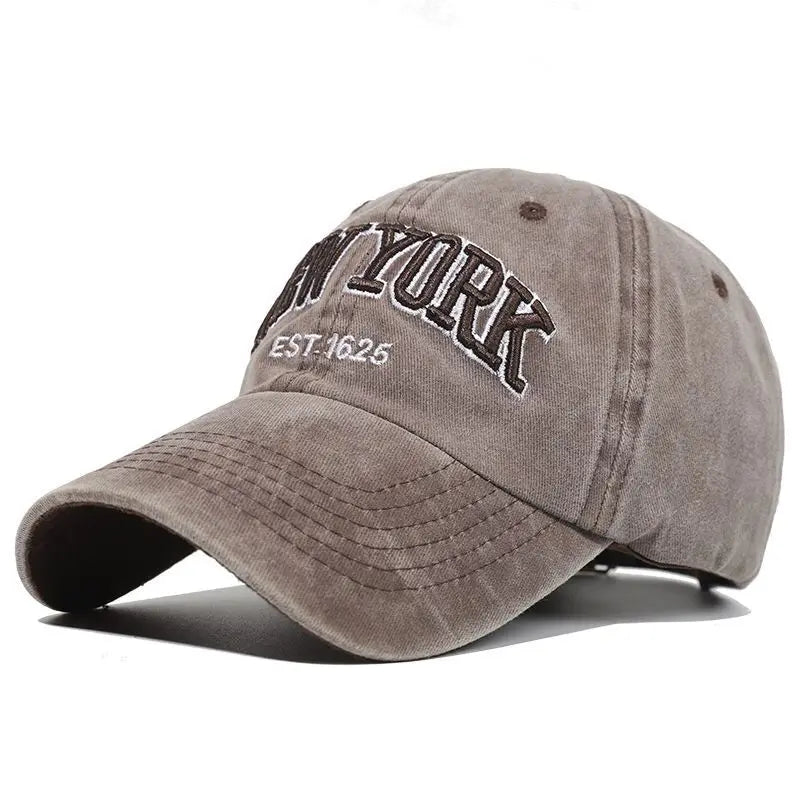 Fashion NEW YORK Embroidery Baseball Caps Outdoor Casual Adult Sun Hats Hip Hop Hat Sports Golf Caps Water Wash Snapback Hats