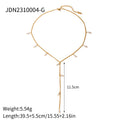 Zora Women's Fashion Heart Cross Pendant Necklace 18K Gold-plated Stainless Steel All-match Chain Jewelry