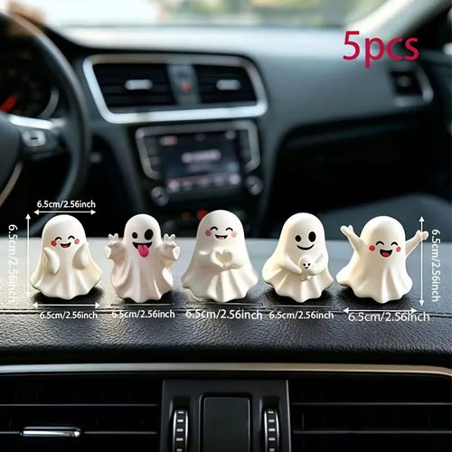 5 sets of Halloween ghost figurines, cute mini ghost home decor, Halloween desktop decoration ornaments