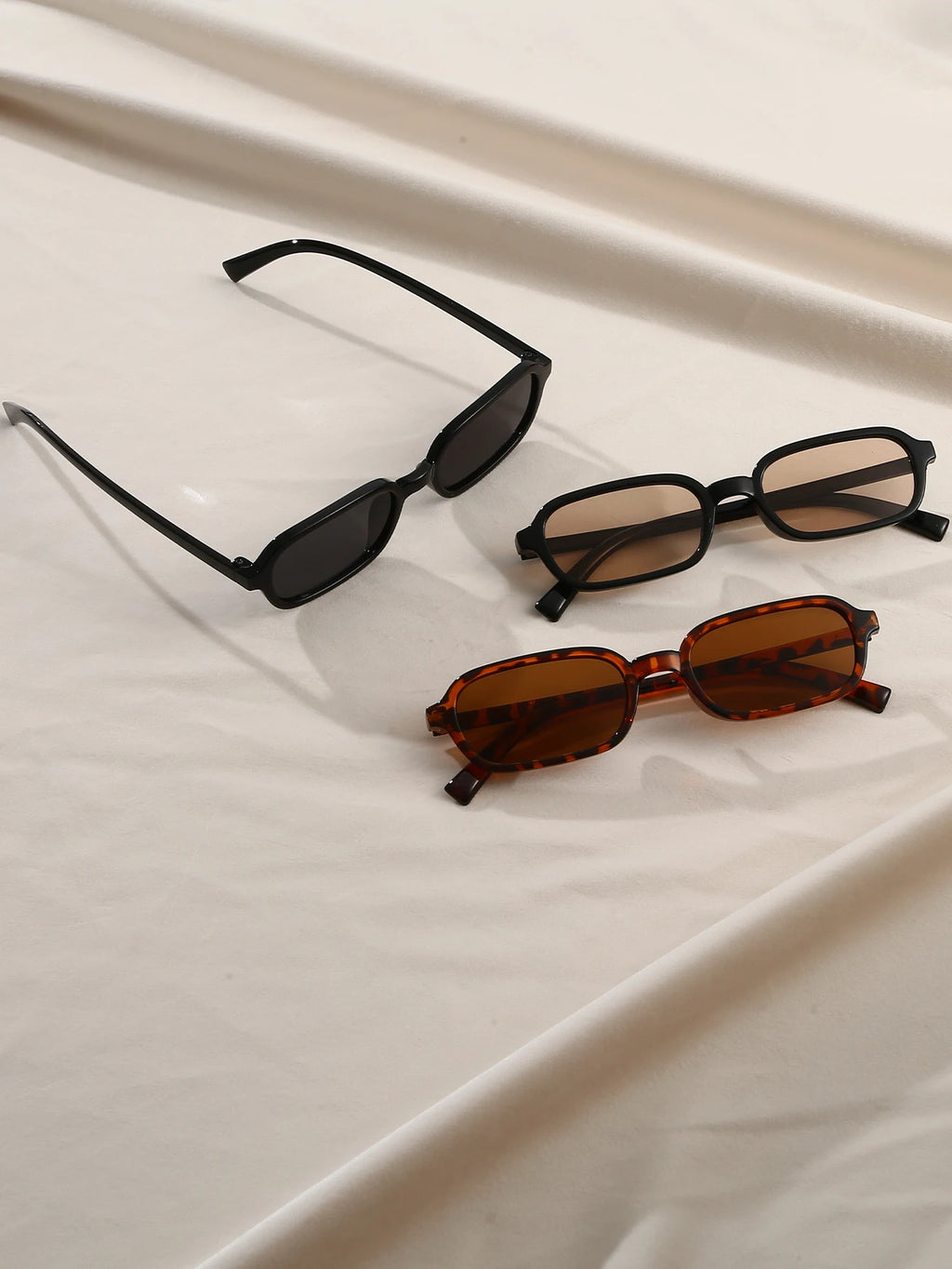 3Pcs Fashionable Square Frame Glasses Set Men and Women Holiday Party Outdoor Decoration Ideal for Valentine's Day Gifts