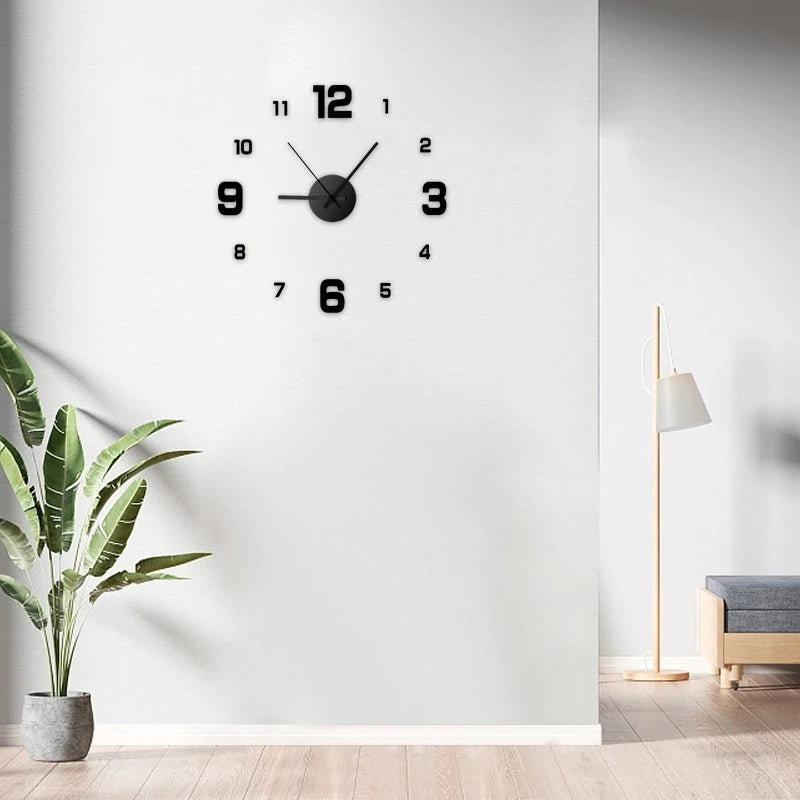 Minimalist Frameless Wall Clock