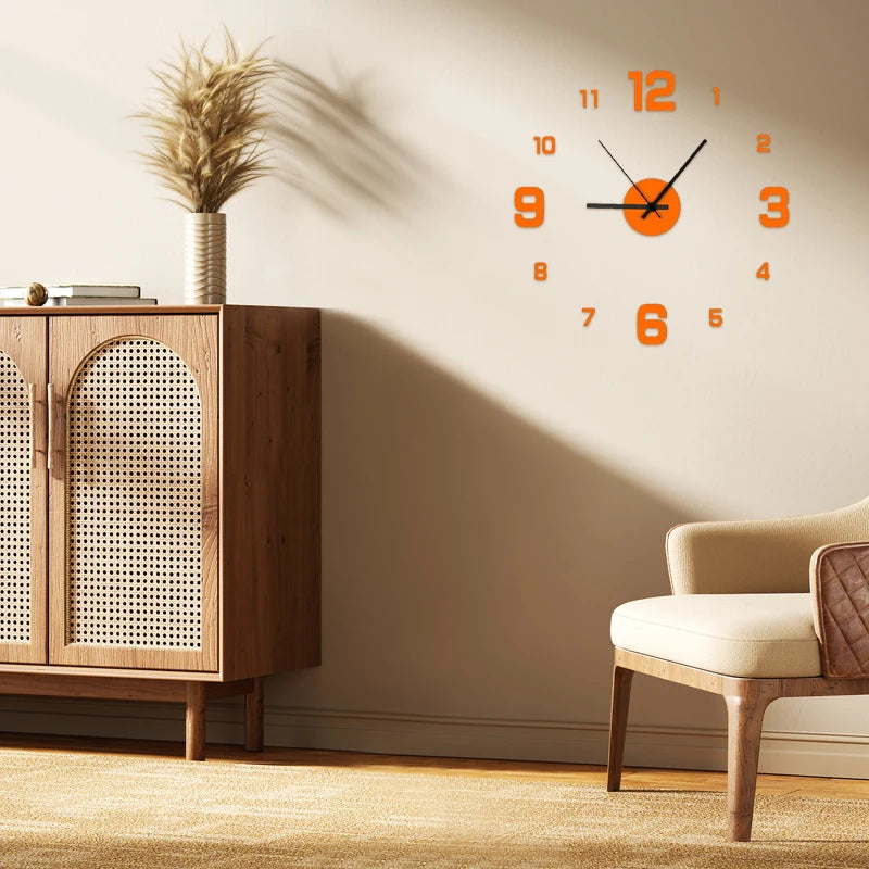 Minimalist Frameless Wall Clock