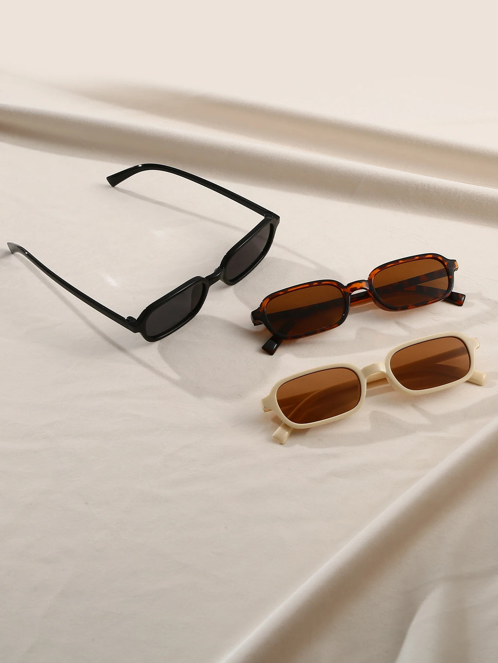 3Pcs Fashionable Square Frame Glasses Set Men and Women Holiday Party Outdoor Decoration Ideal for Valentine's Day Gifts