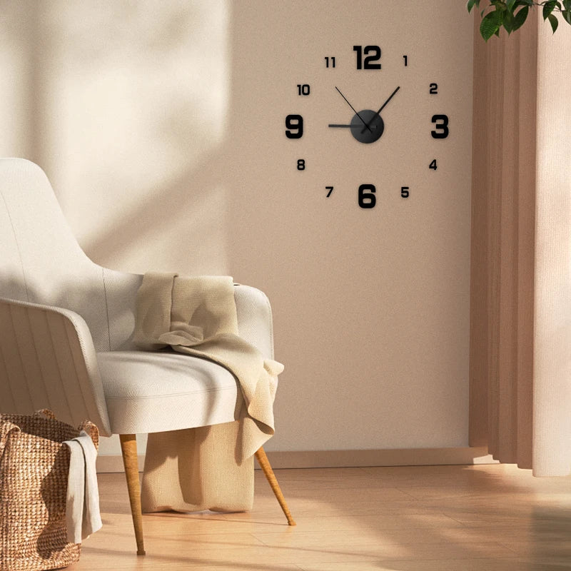 Minimalist Frameless Wall Clock