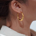 BF CLUB Silver Color Shinning Gold Circle Earrings For Women Sexy Girl Fashion Trendy Jewelry Gift Party Wedding pendientes