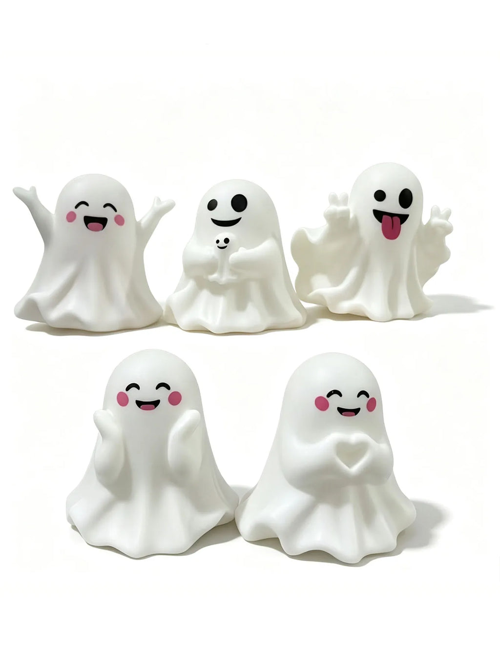 5 sets of Halloween ghost figurines, cute mini ghost home decor, Halloween desktop decoration ornaments