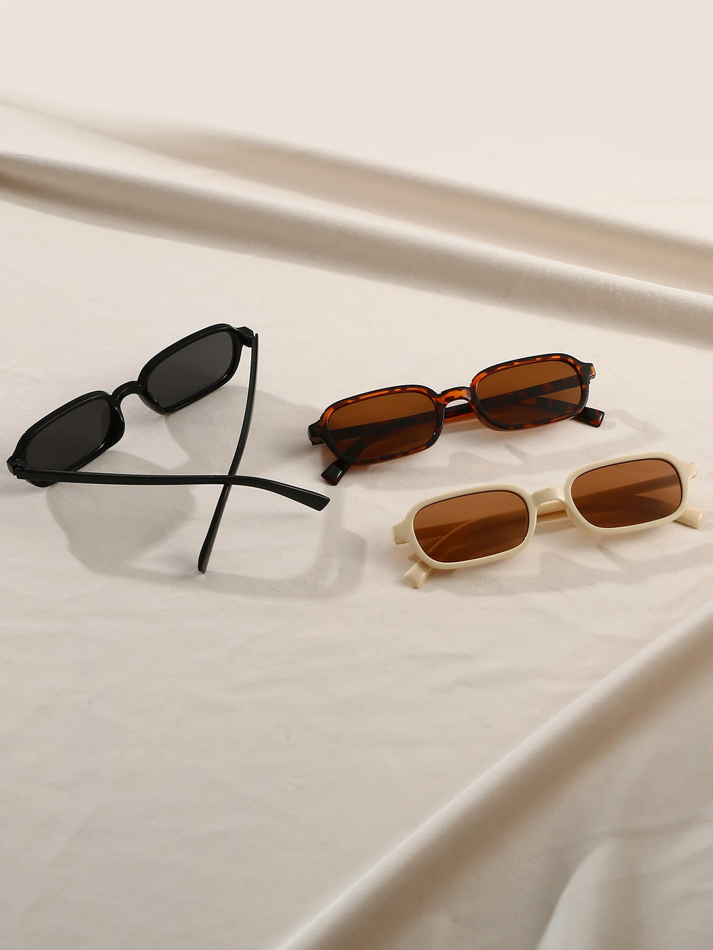 3Pcs Fashionable Square Frame Glasses Set Men and Women Holiday Party Outdoor Decoration Ideal for Valentine's Day Gifts