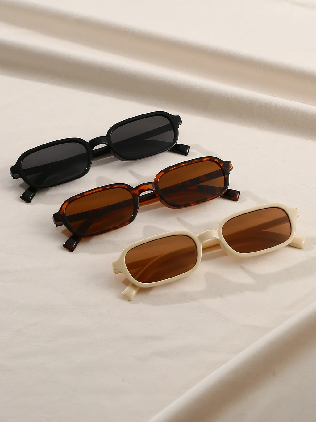 3Pcs Fashionable Square Frame Glasses Set Men and Women Holiday Party Outdoor Decoration Ideal for Valentine's Day Gifts
