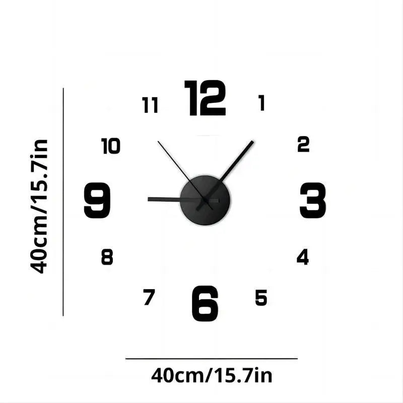 Minimalist Frameless Wall Clock